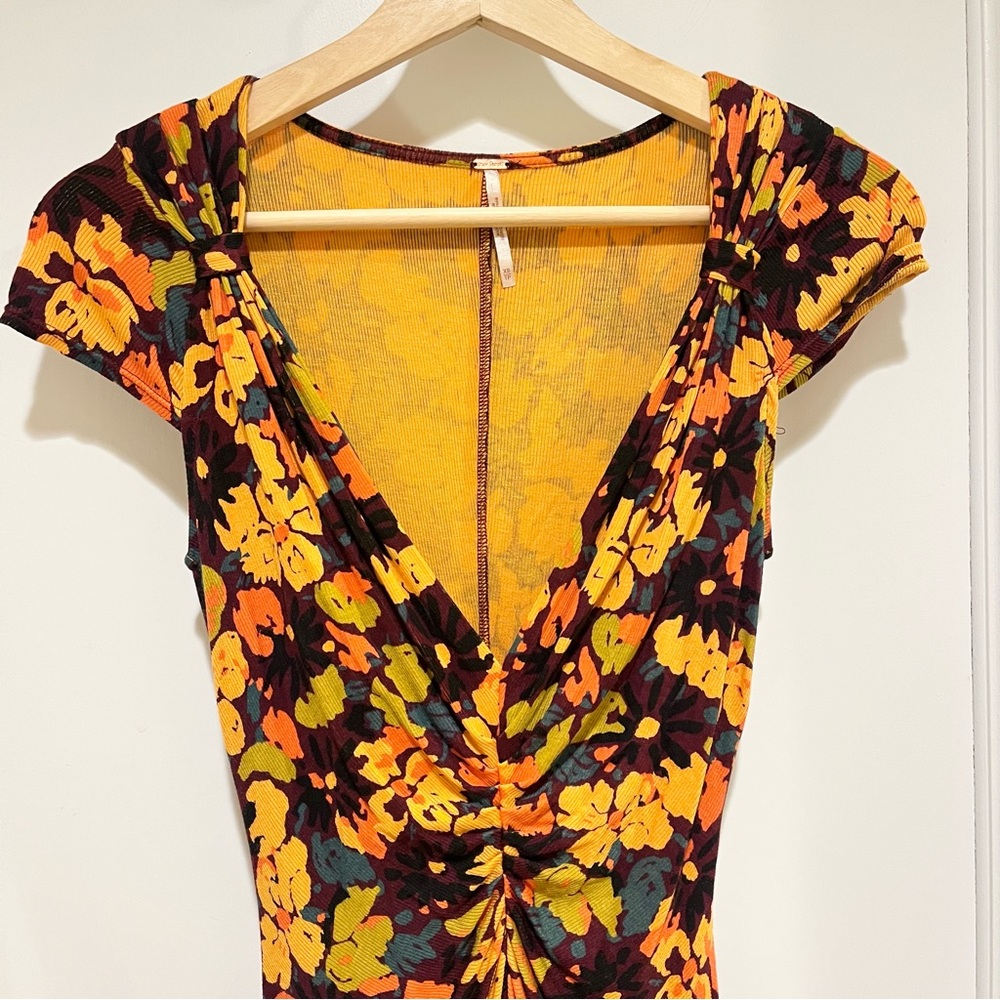 ⭐️ Free People Key To Your Heart Mini Dress Pomegranate Combo XS - Picture 5 of 9
